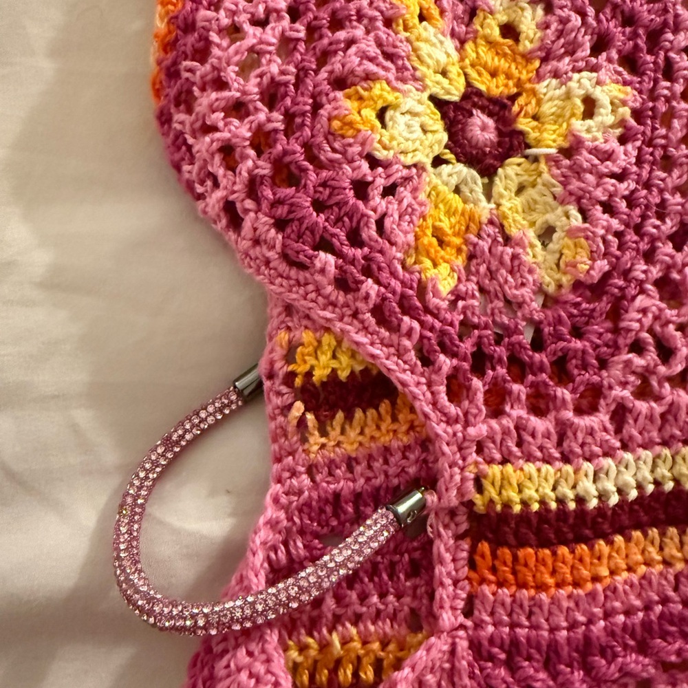 Completely unworn with tags! ALIX PINHO crochet coverup with beading